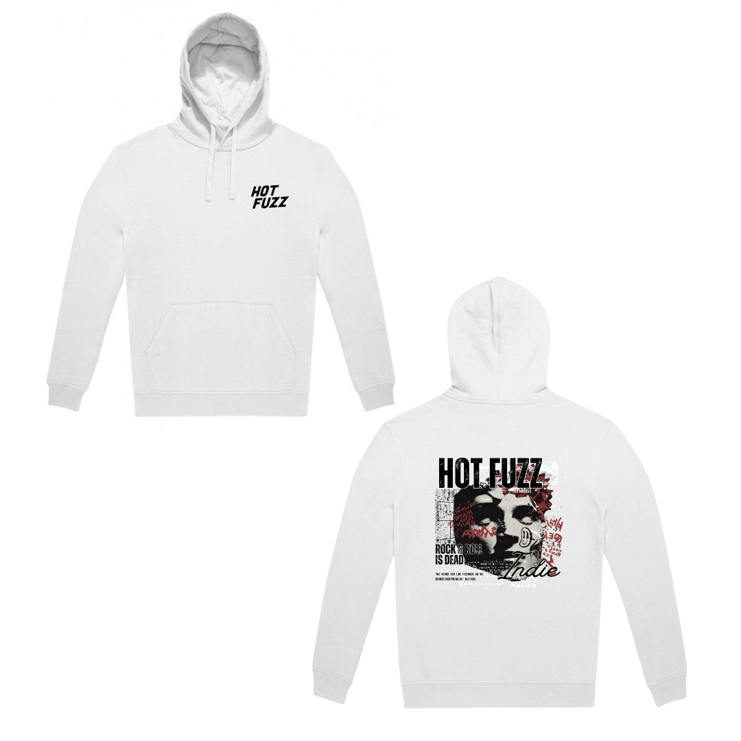 Hot Fuzz Band Hoodie - White