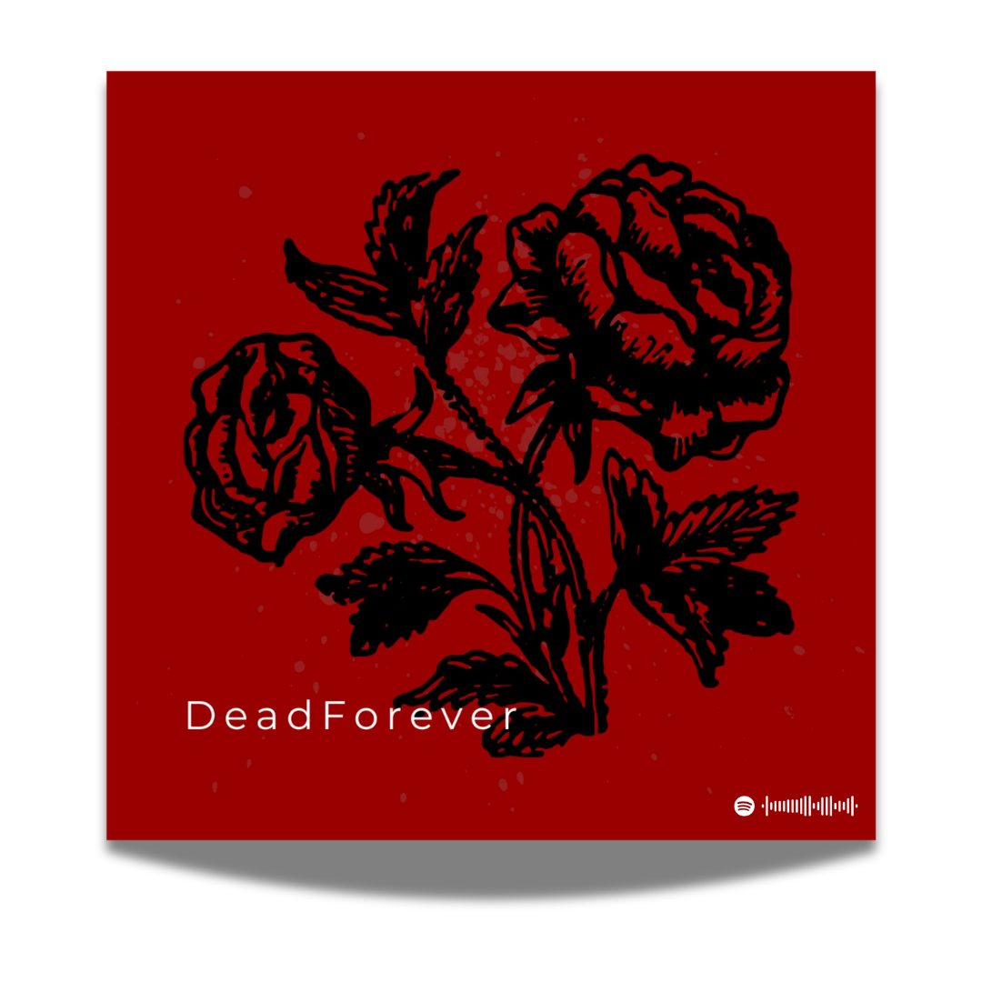 Dead Forever Art Print (RED EDITION) — 20x20cm