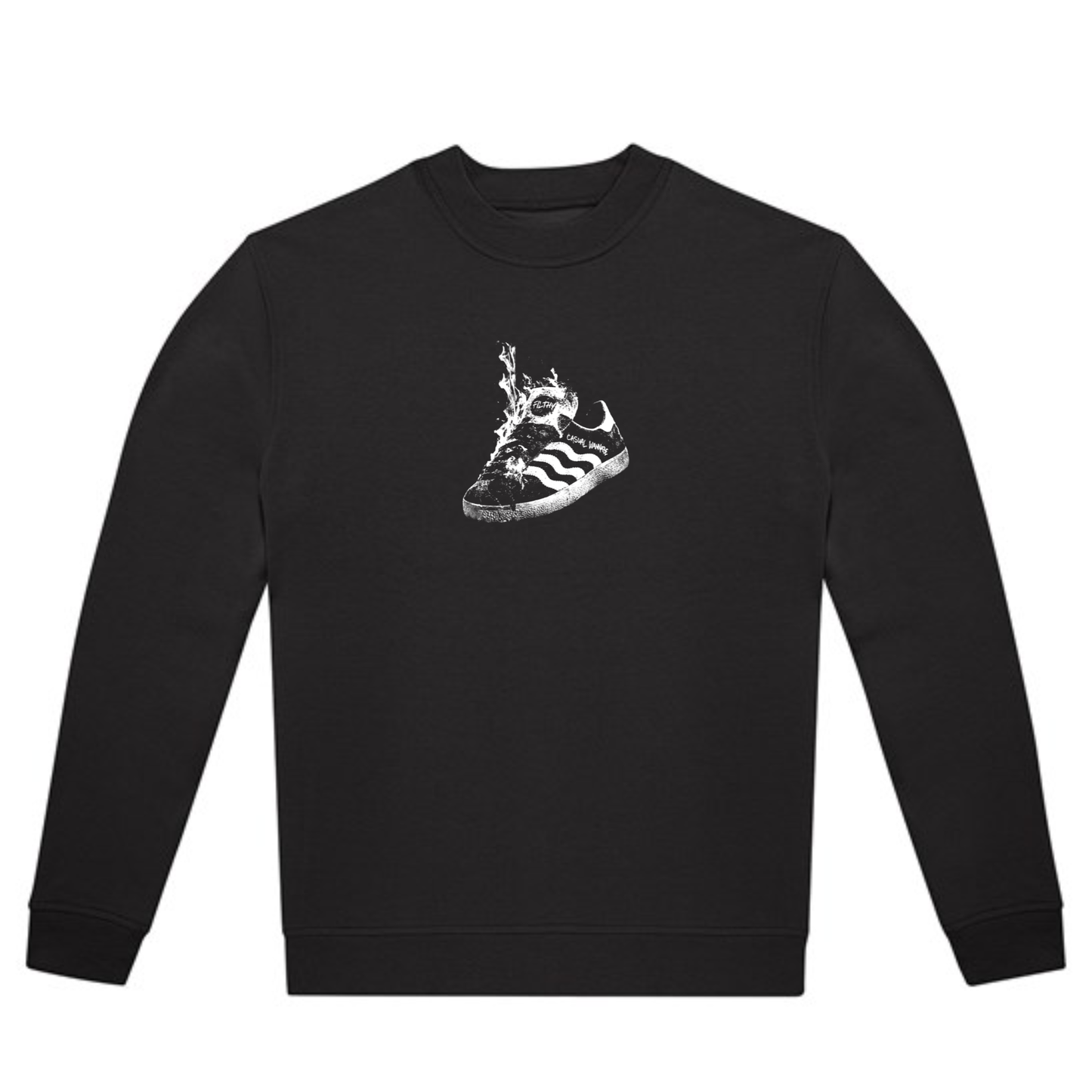 FILTHY RED “Burning Sole” Sweatshirt (BLACK EDITION)