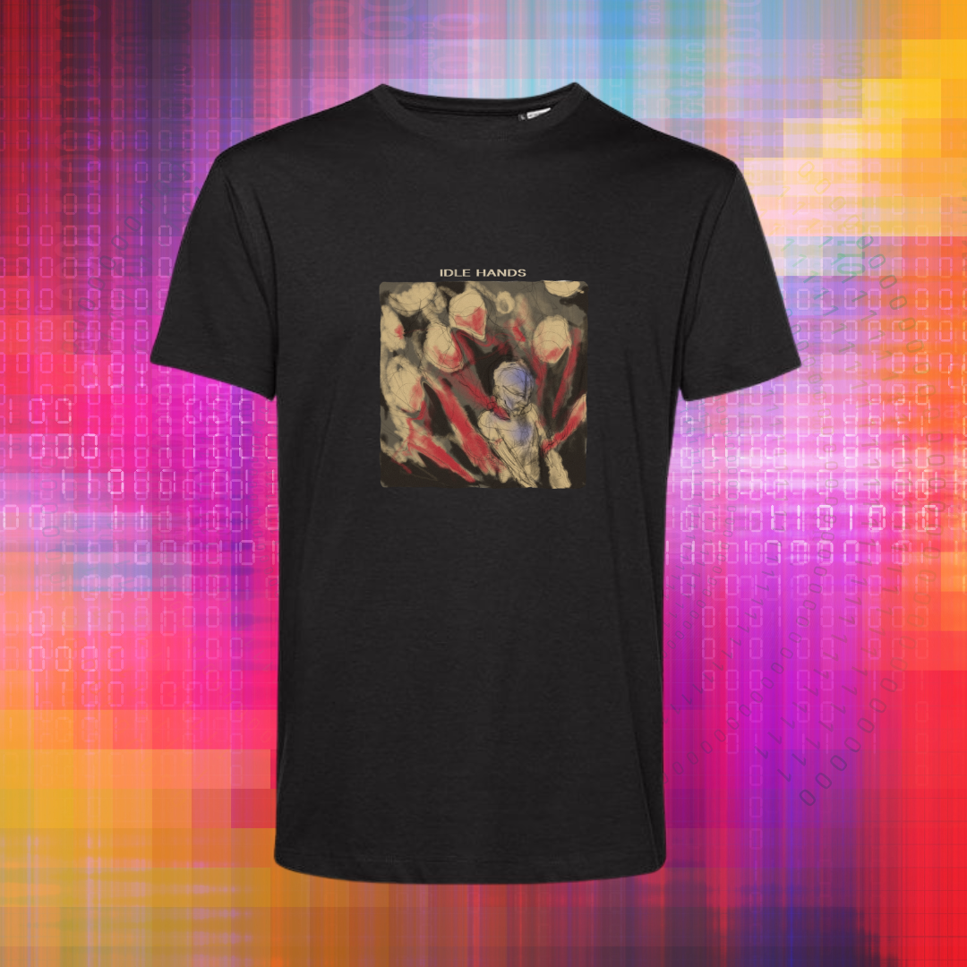 Idle Hands – Black Art Print T-Shirt