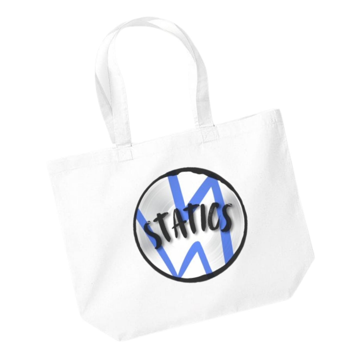 STATICS Logo Tote Bag – White