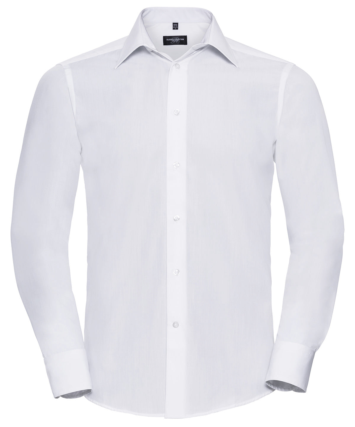 Russell Athletic Collection Long sleeve polycotton easycare fitted poplin shirt