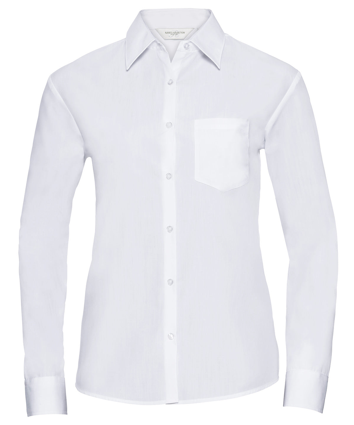 Russell Athletic Collection Women's long sleeve polycotton easycare poplin shirt