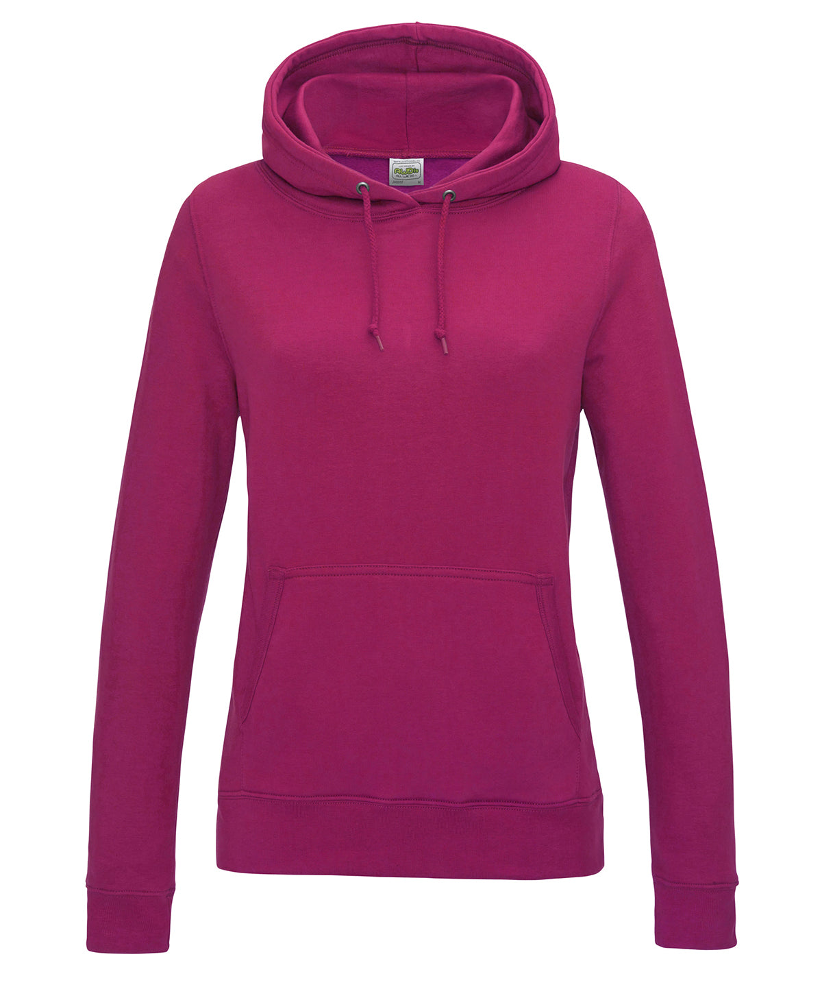 AWDis Just Hoods Women's College Hoodie in Hot Pink