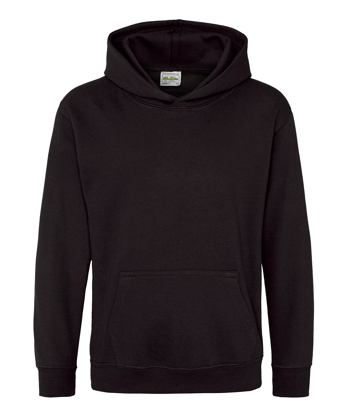 AWDis Just Hoods Kids Hoodie in Jet Black