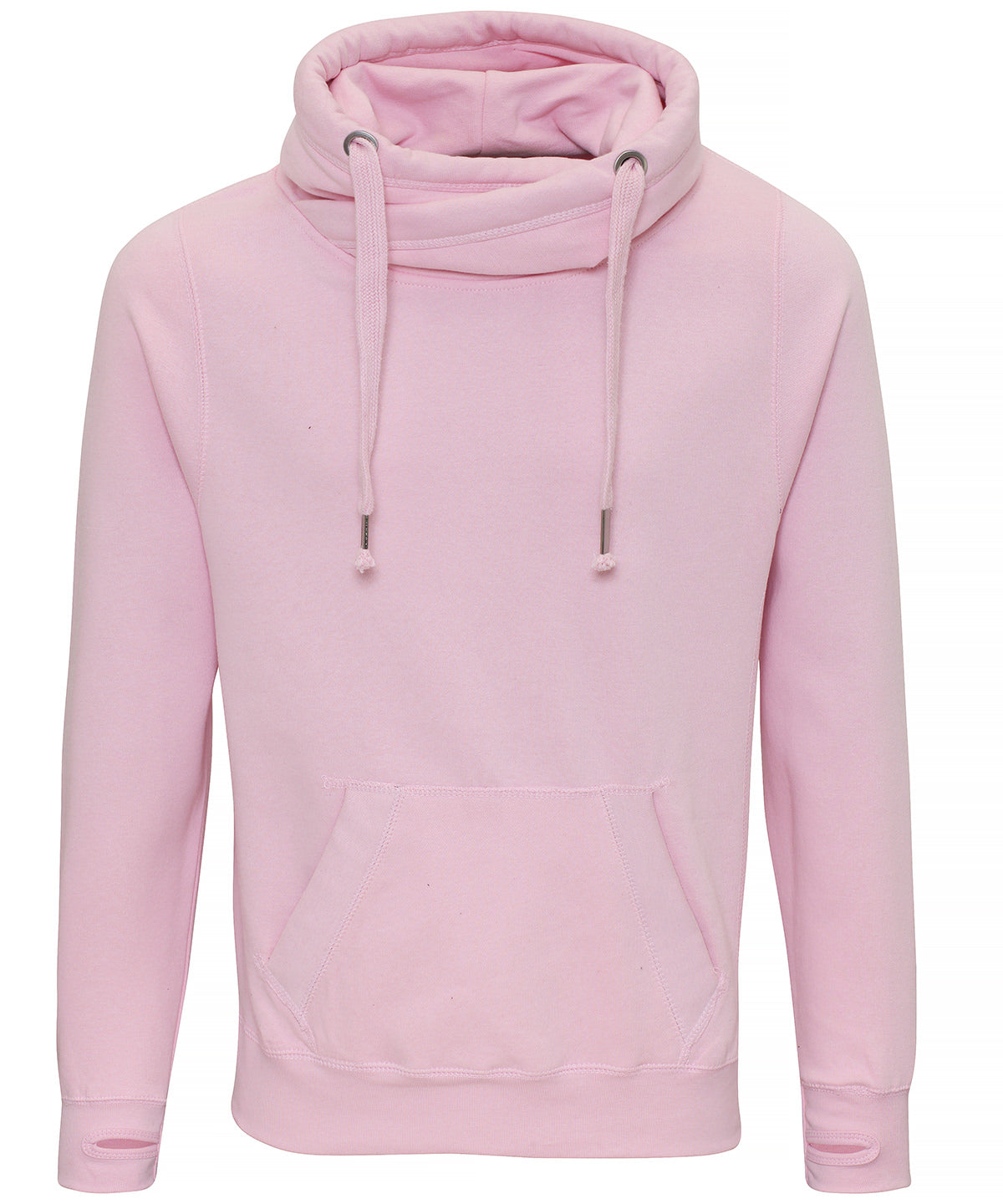 AWDis Just Hoods Cross Neck Hoodie in Baby Pink
