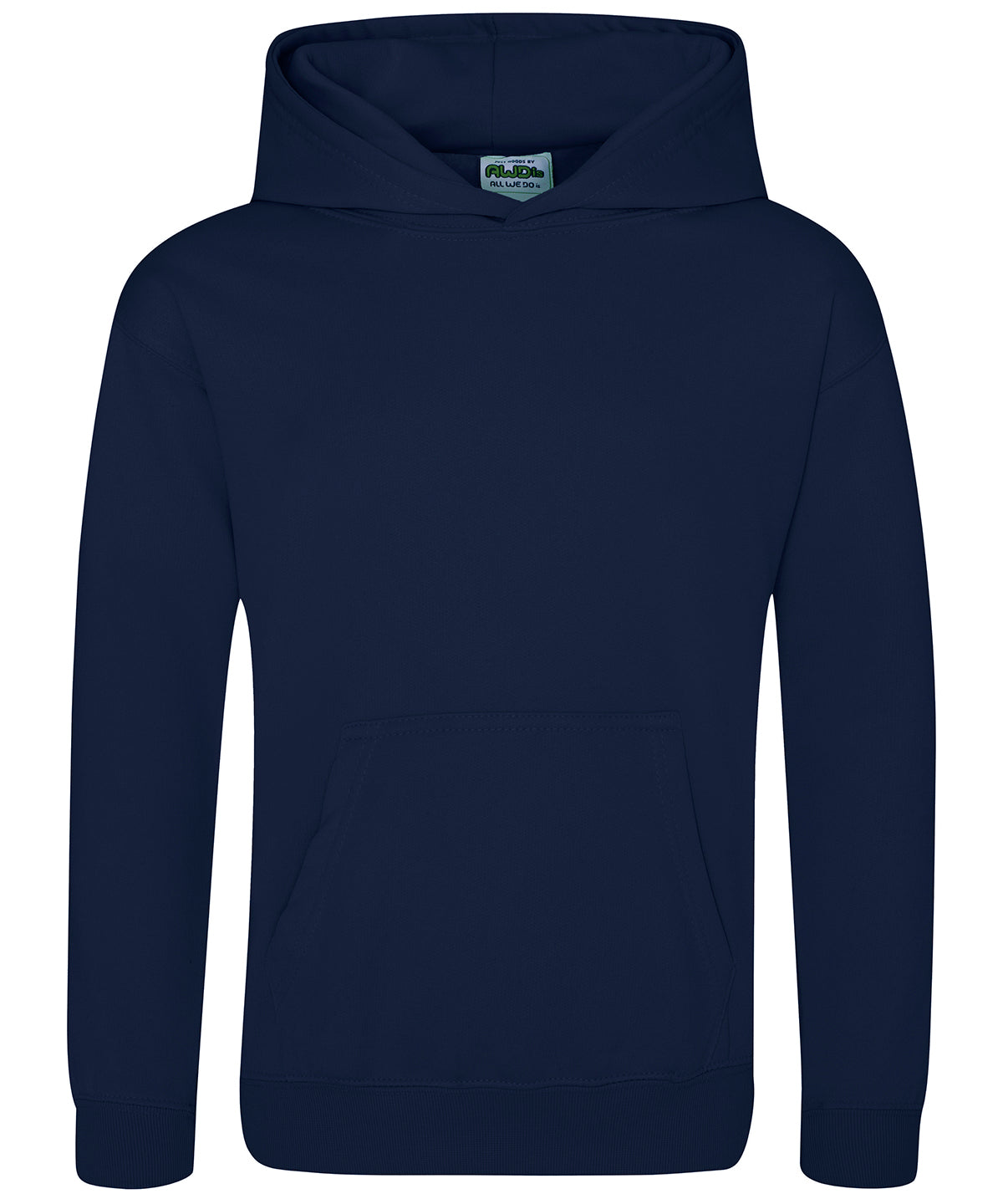 AWDis Just Hoods Kids Sports Polyester Hoodie in Oxford Navy