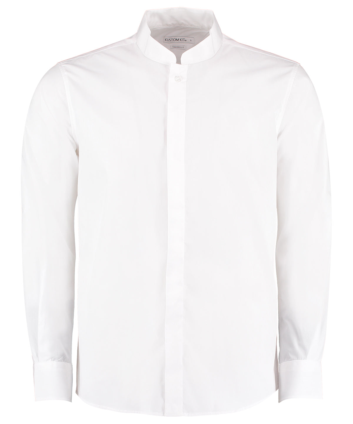 Kustom Kit Mandarin collar shirt long-sleeved (tailored fit)