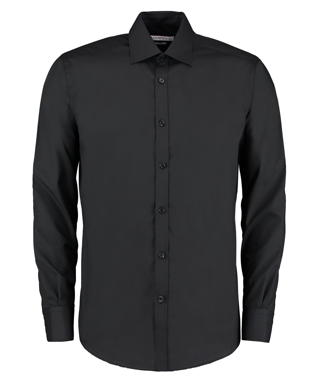 Kustom Kit Business Shirt Long-Sleeved (slim fit) in Black