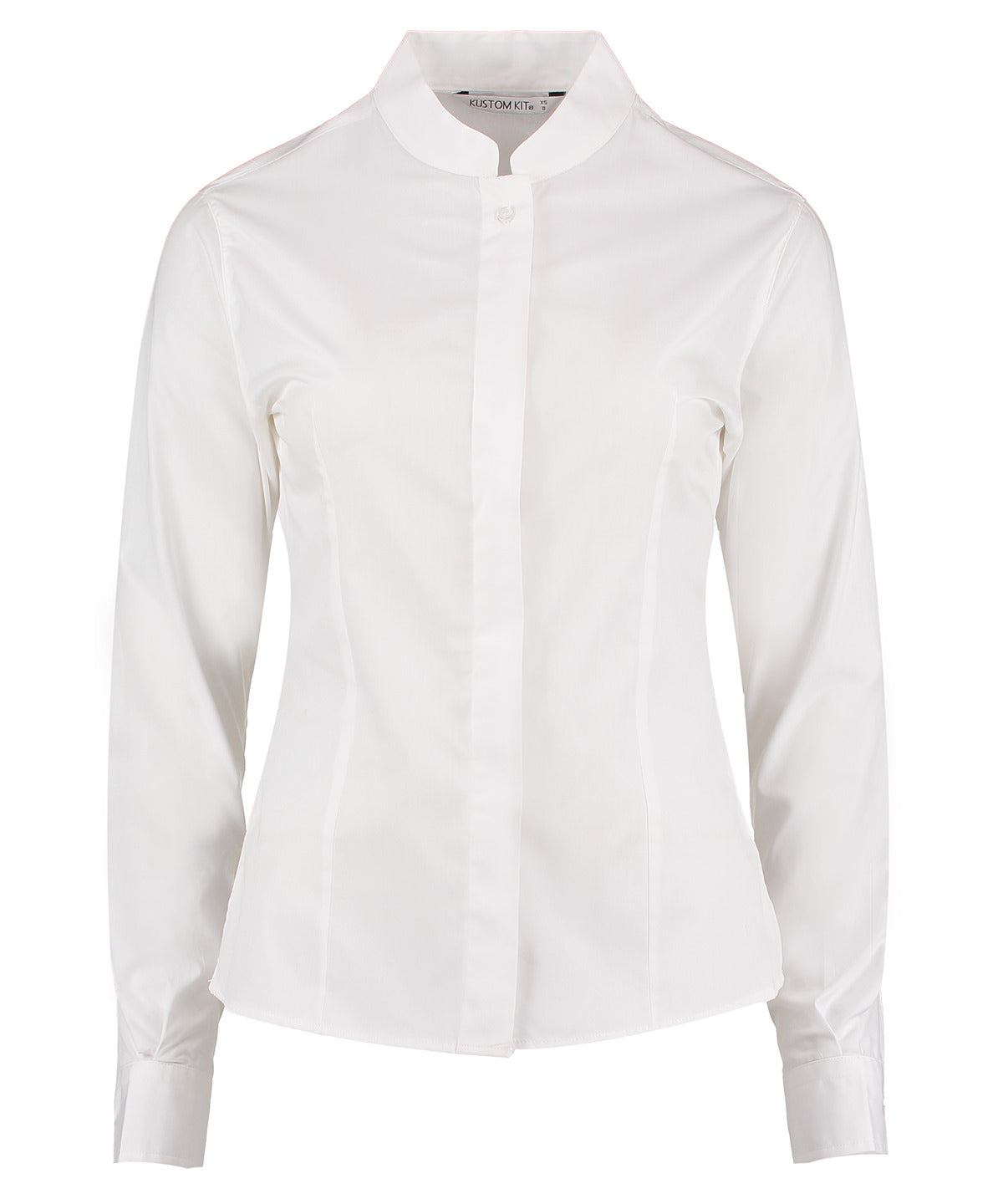 Kustom Kit Women's mandarin collar shirt long-sleeved (tailored fit)