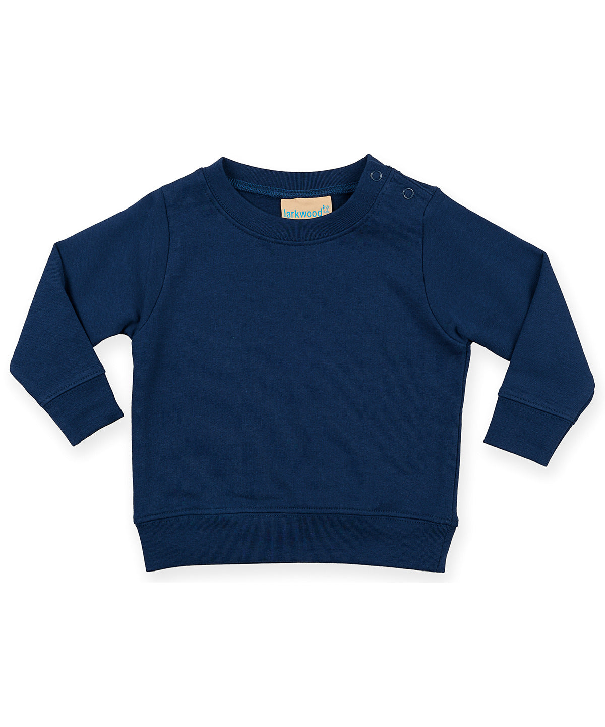 Larkwood Crew neck sweatshirt with shoulder poppers