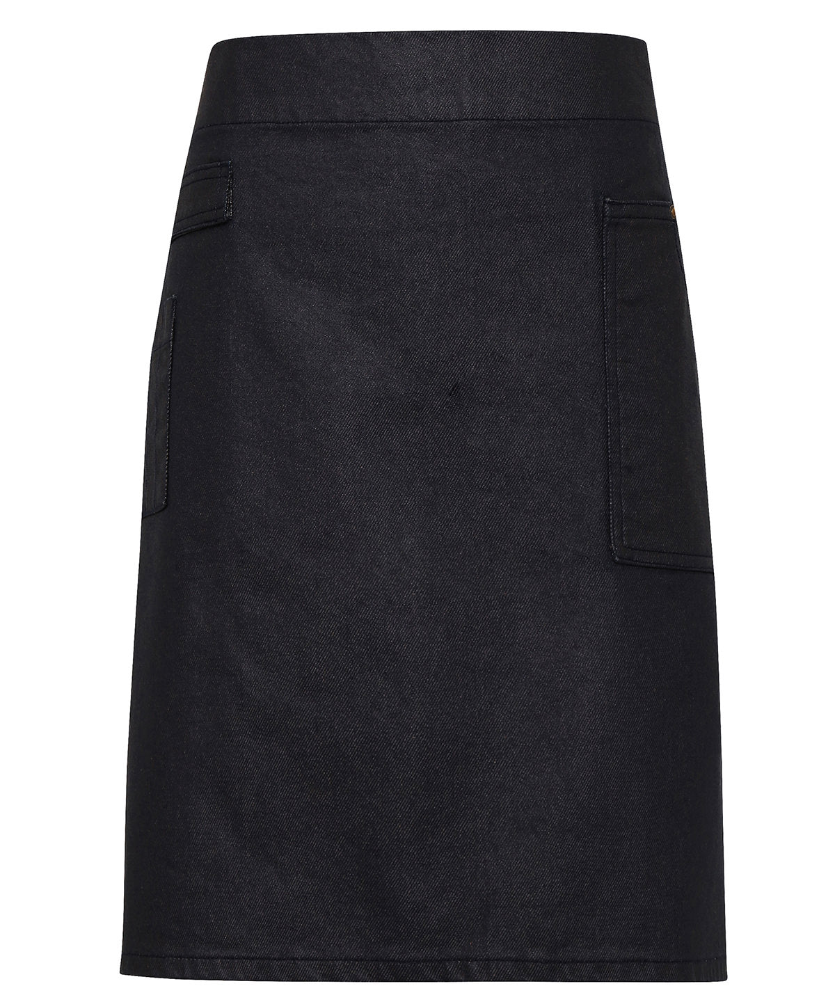 Premier Division waxed-look denim waist apron