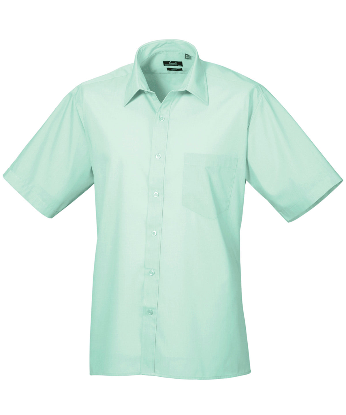 Premier Short Sleeve Poplin Shirt in Aqua