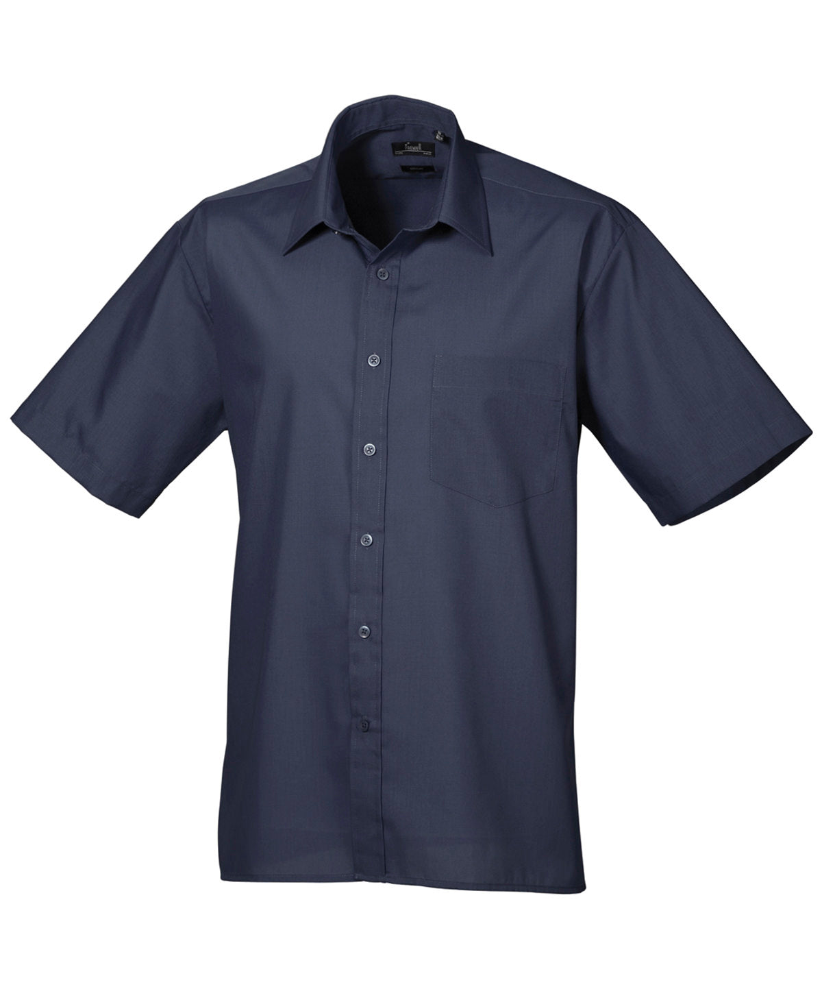 Premier Short Sleeve Poplin Shirt in Navy