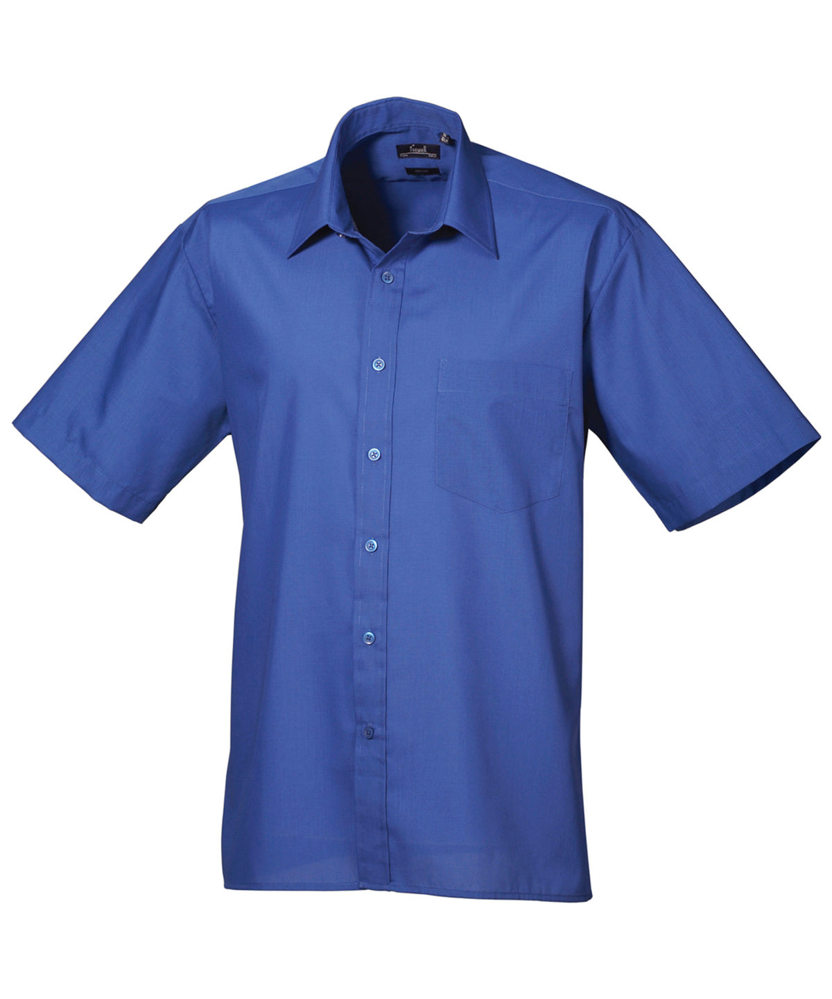Premier Short Sleeve Poplin Shirt in Royal