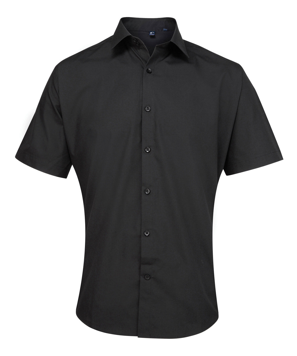Premier Supreme Poplin Short Sleeve Shirt in Black