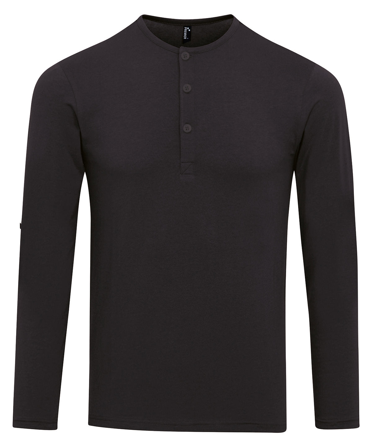 Premier Long John Roll-Sleeve Tee in Black