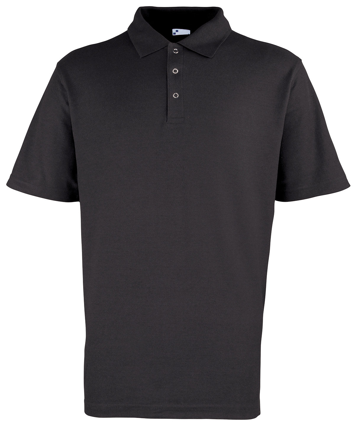 Premier Studded Polo in Black