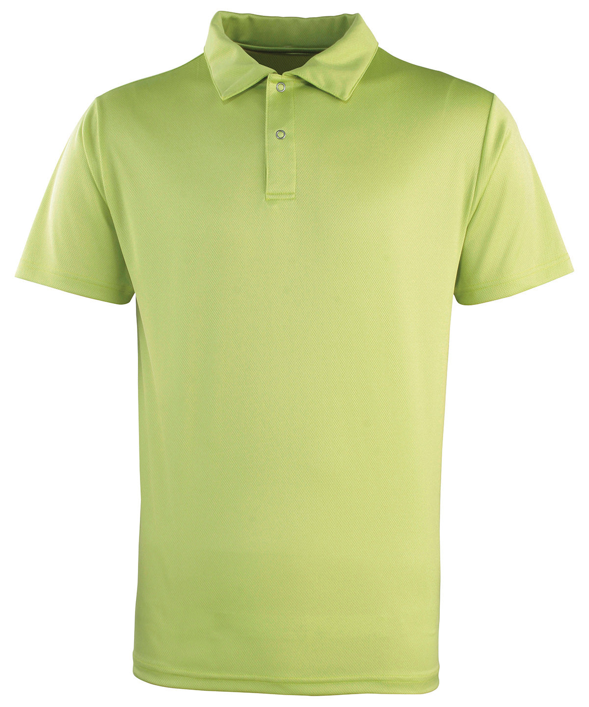 Premier Coolchecker Studded Polo in Lime