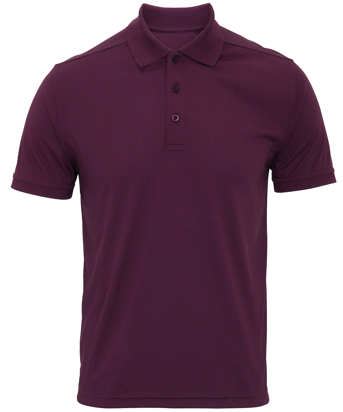 Premier Coolchecker Piqué Polo in Aubergine