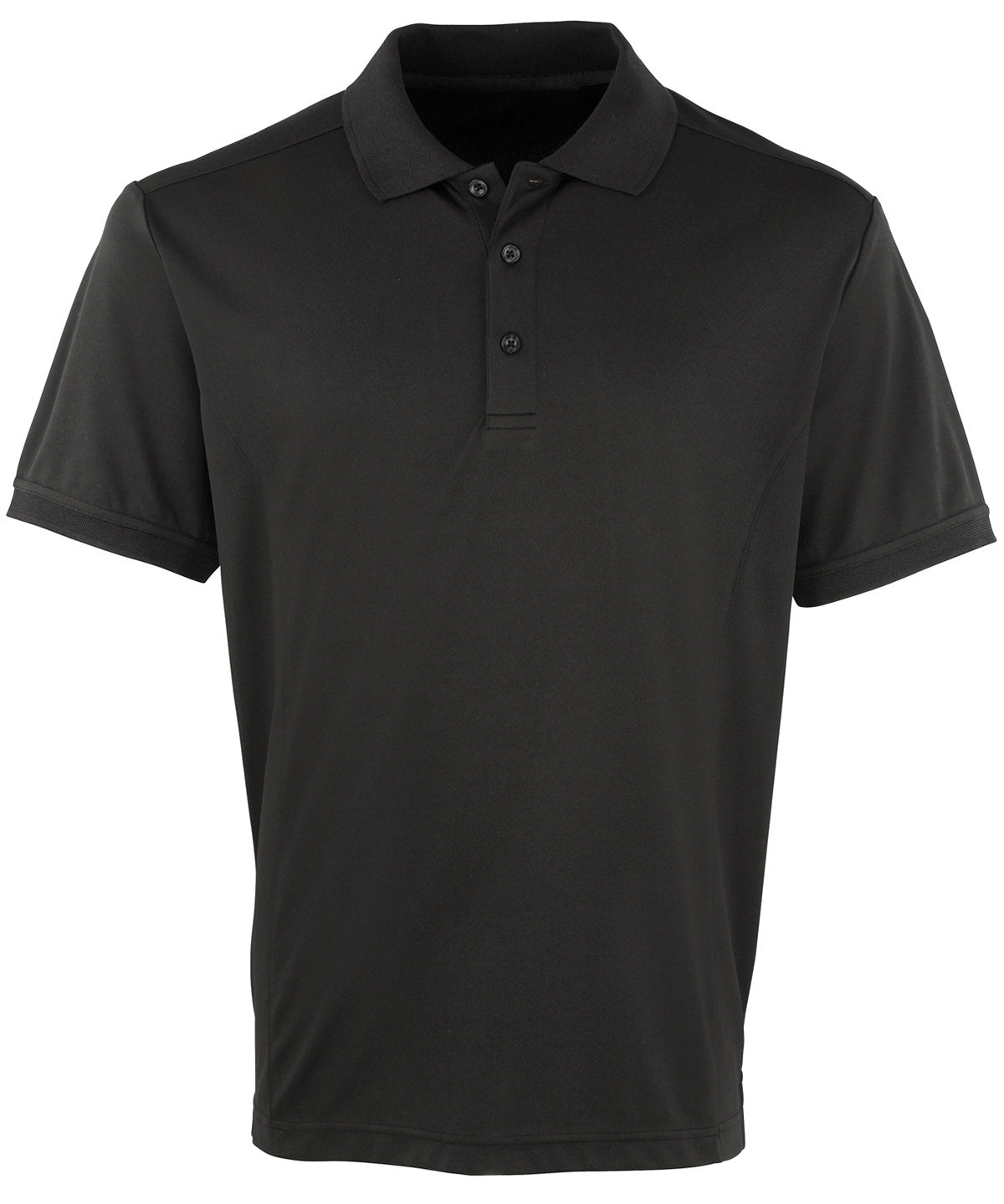 Premier Coolchecker Piqué Polo in Black