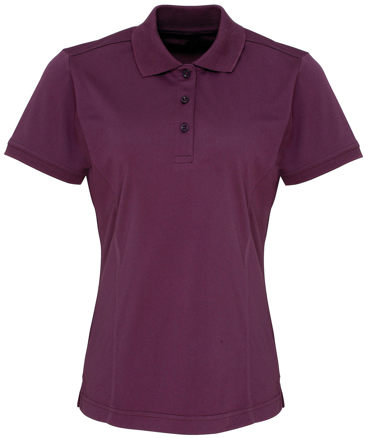 Premier Women's Coolchecker Piqué Polo in Aubergine