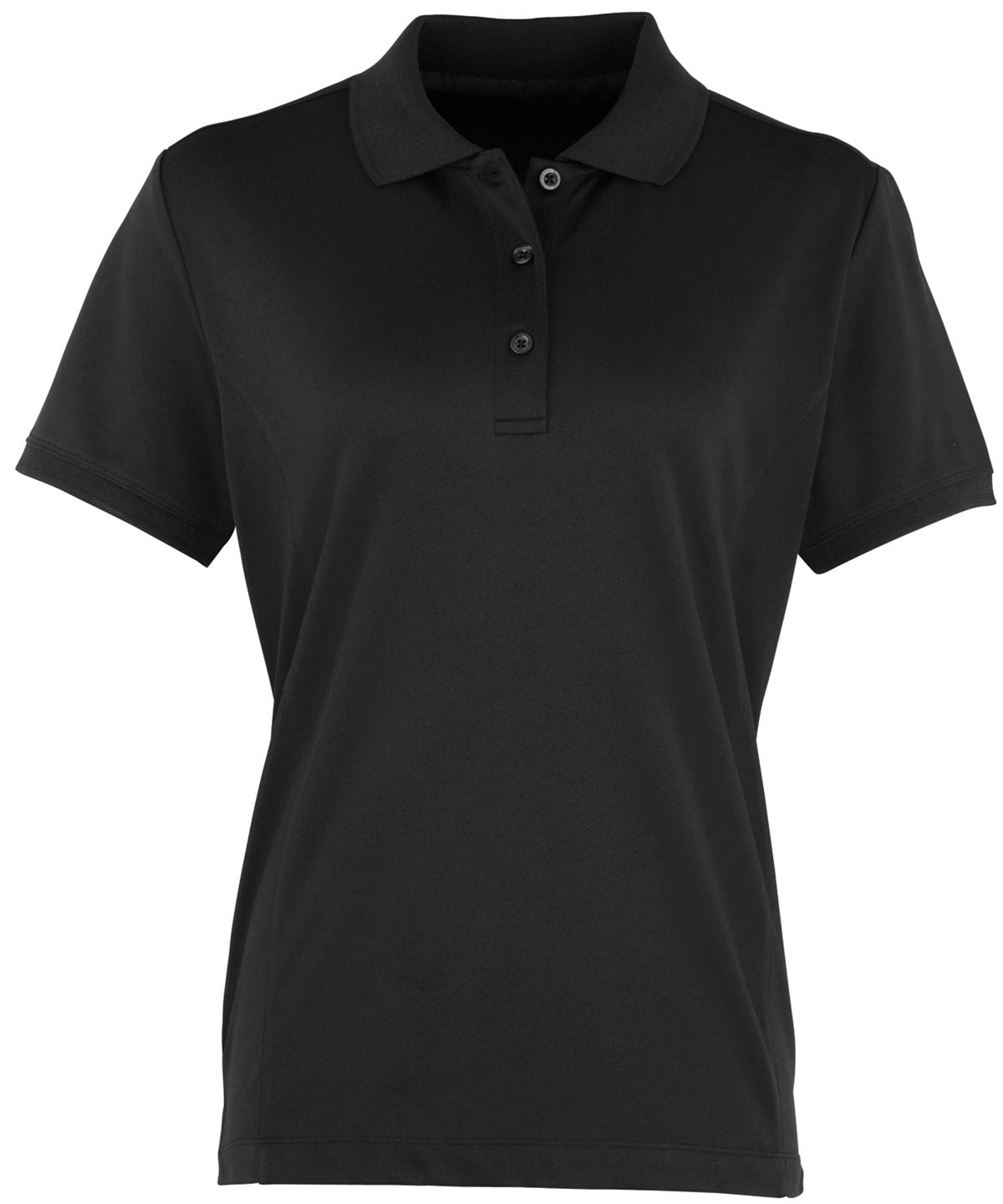 Premier Women's Coolchecker Piqué Polo in Black