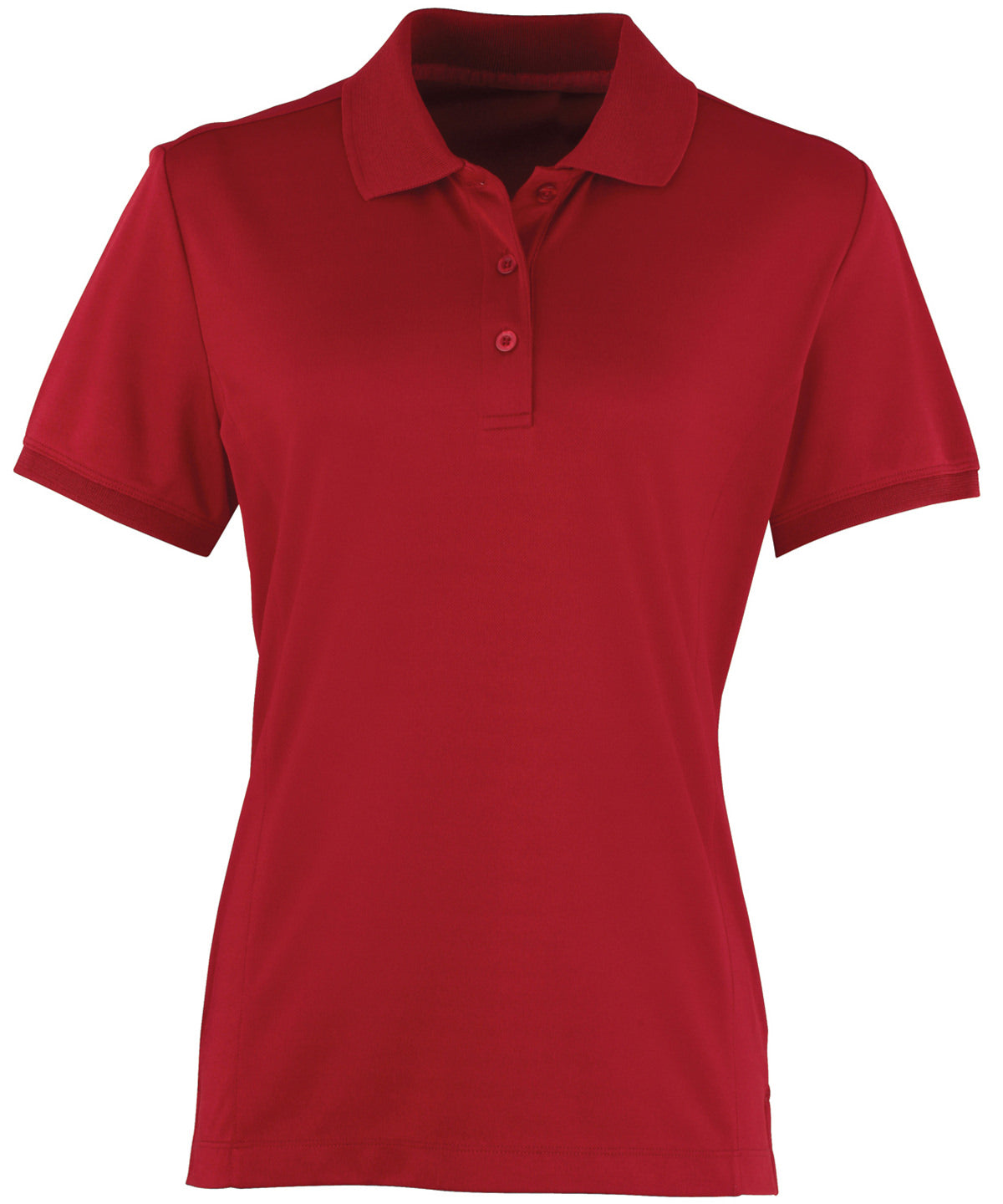 Premier Women's Coolchecker Piqué Polo in Burgundy
