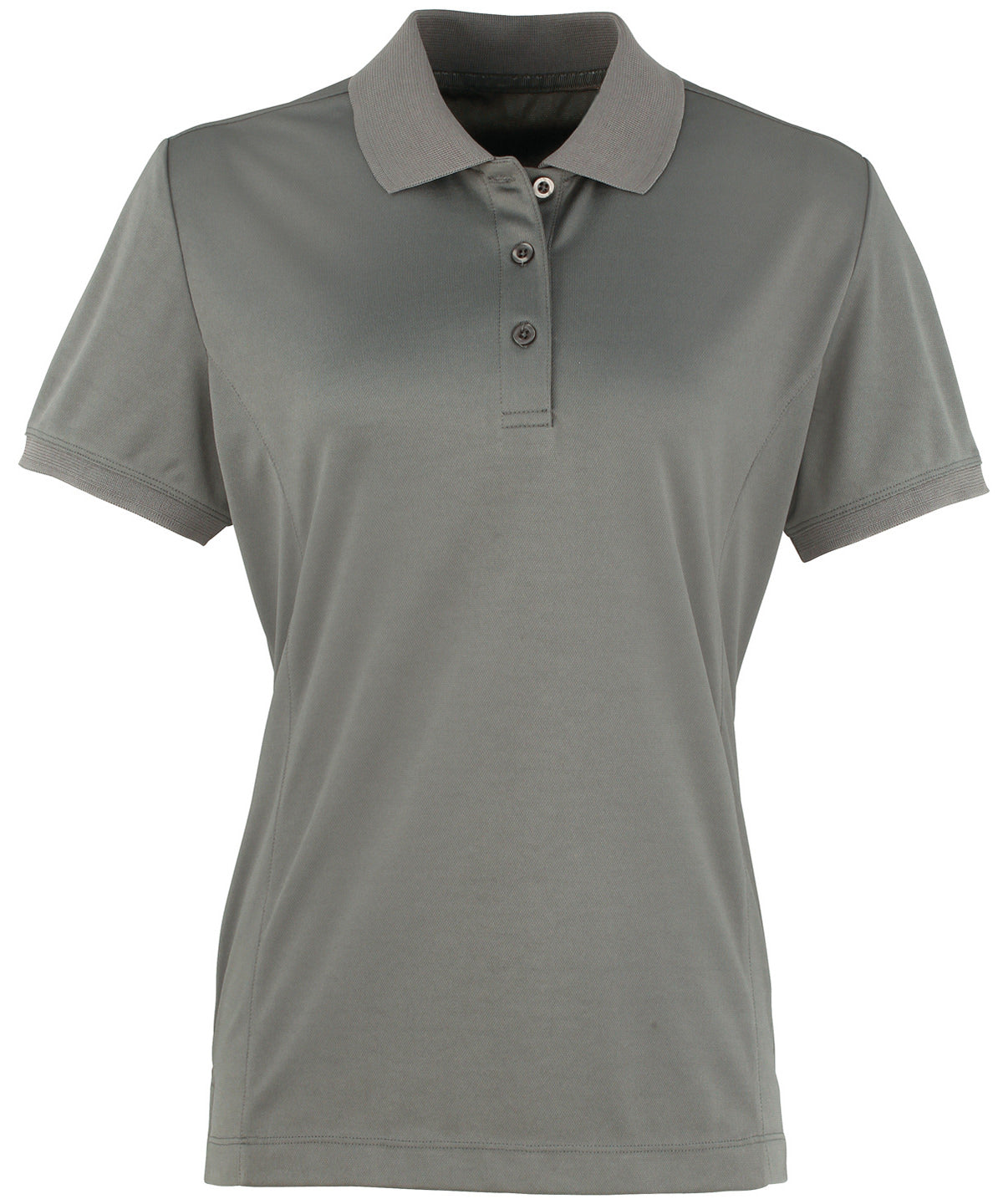 Premier Women's Coolchecker Piqué Polo in Dark Grey