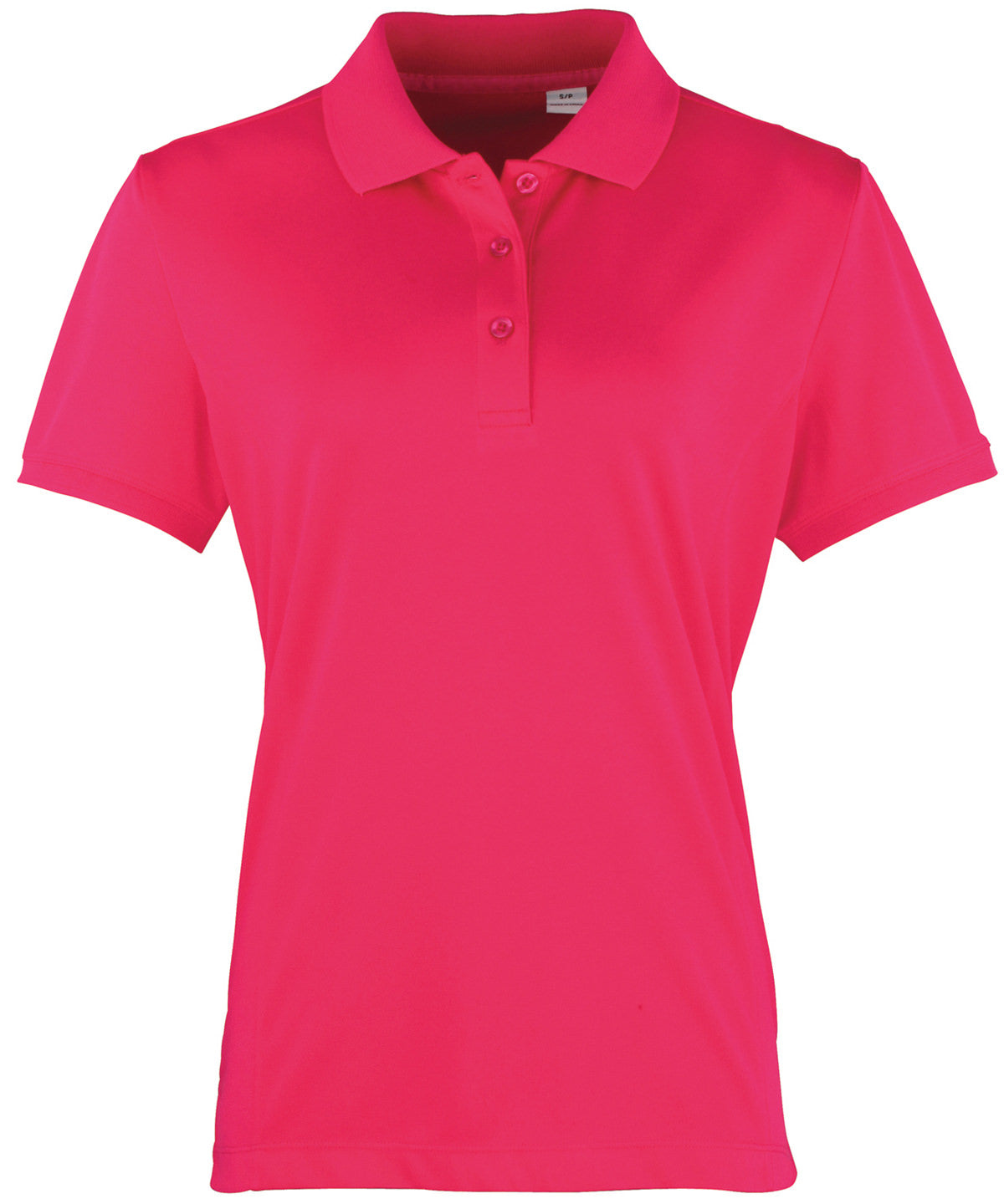 Premier Women's Coolchecker Piqué Polo in Hot Pink