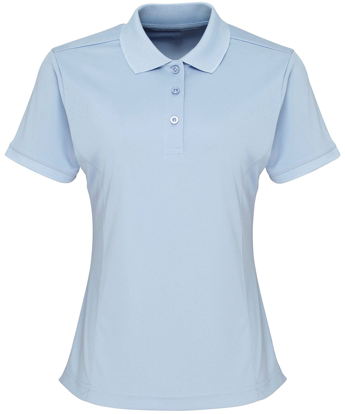 Premier Women's Coolchecker Piqué Polo in Light Blue