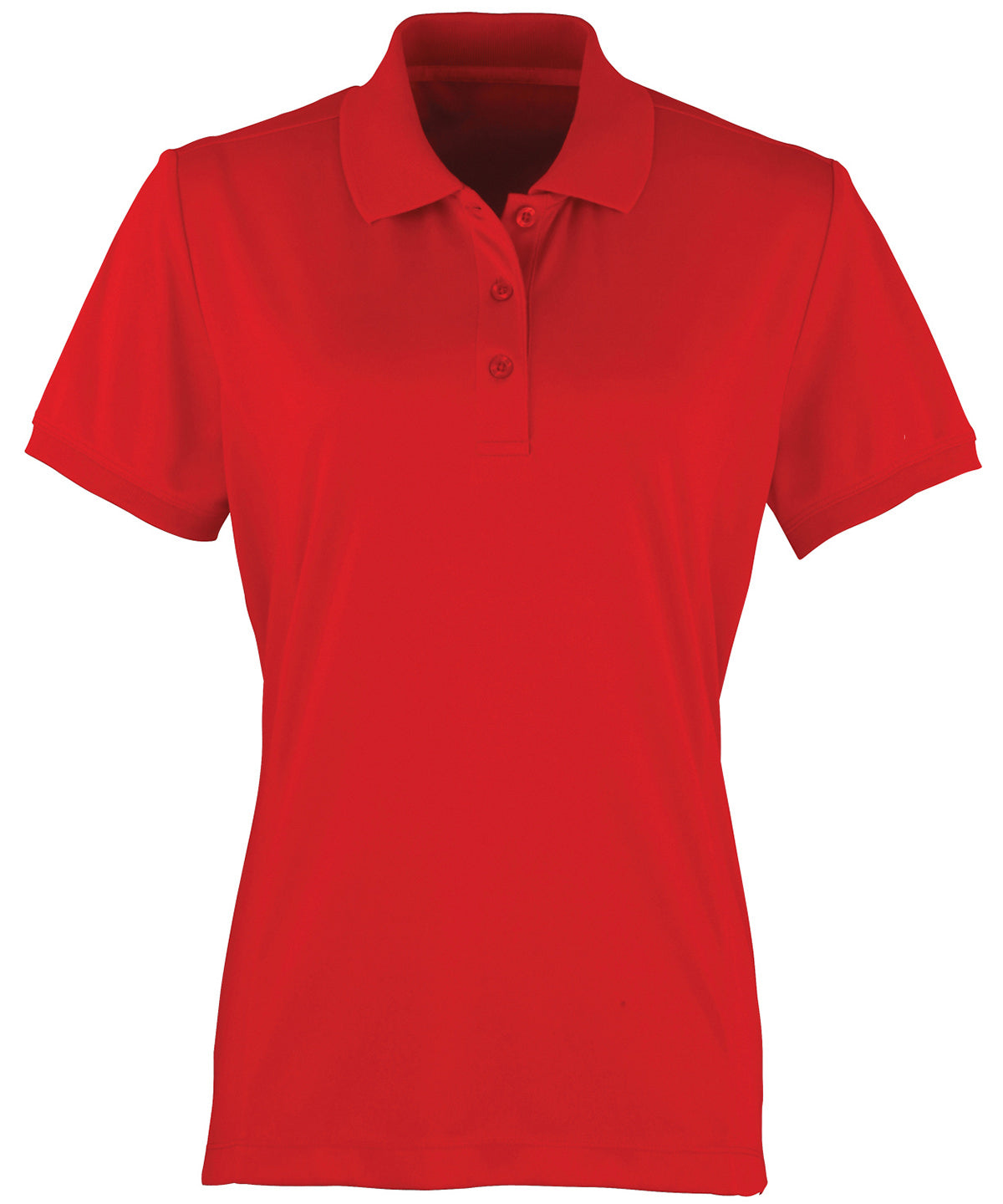 Premier Women's Coolchecker Piqué Polo in Red