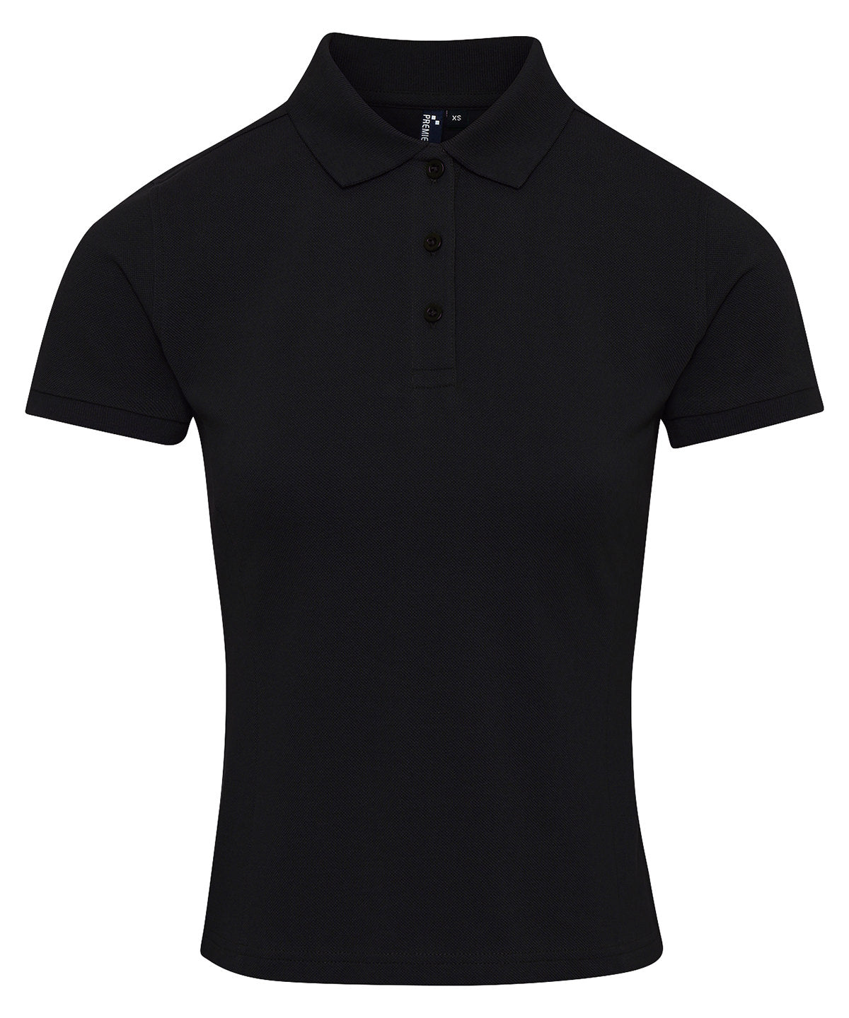 Premier Women's Coolchecker Plus Piqué Polo in Black