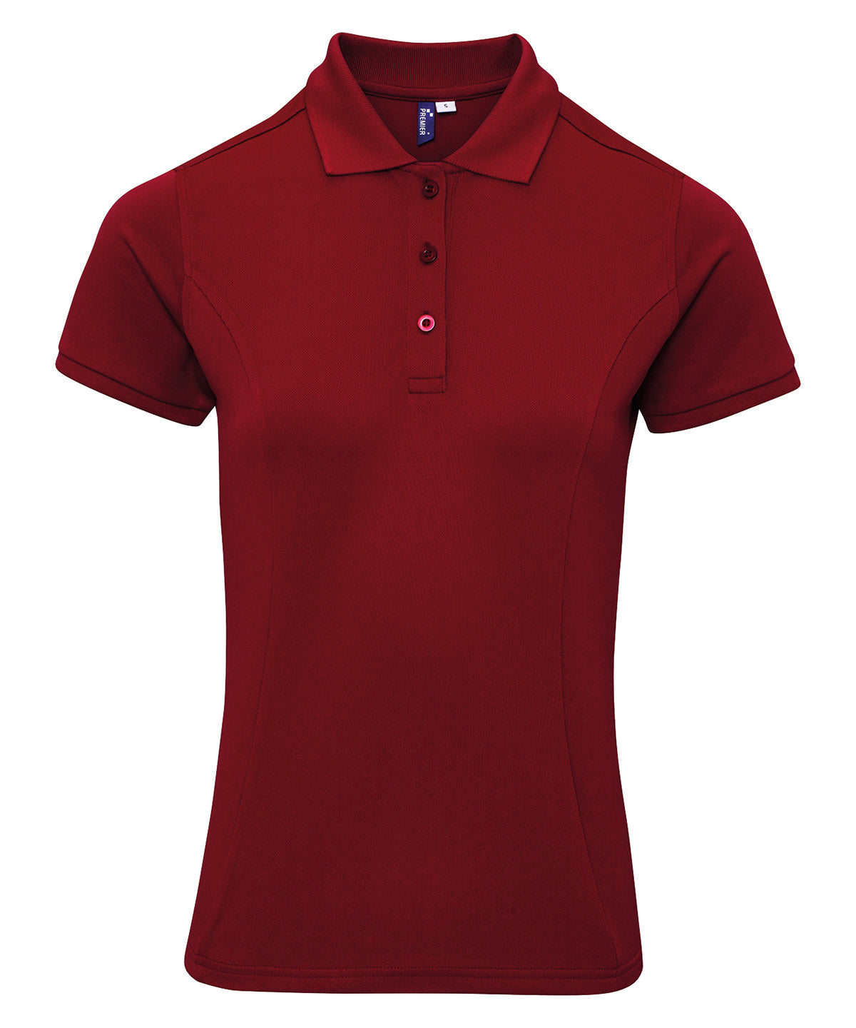 Premier Women's Coolchecker Plus Piqué Polo in Burgundy