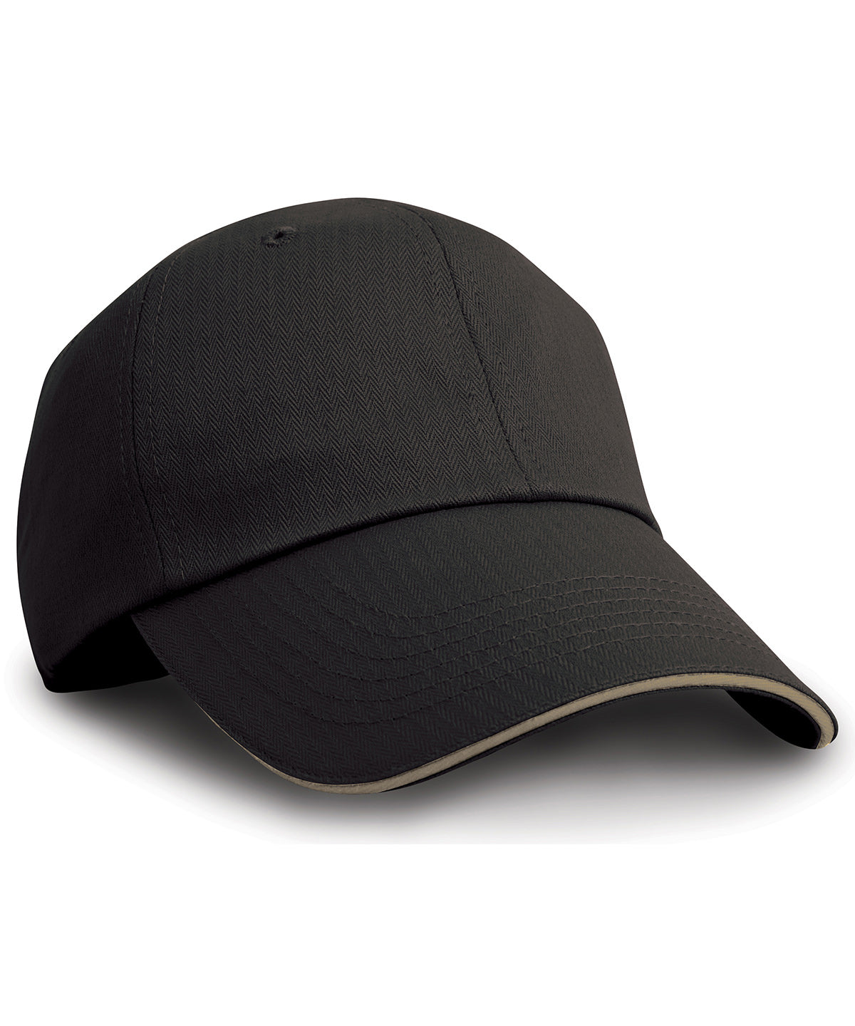 Result Headwear Herringbone cap with sandwich peak