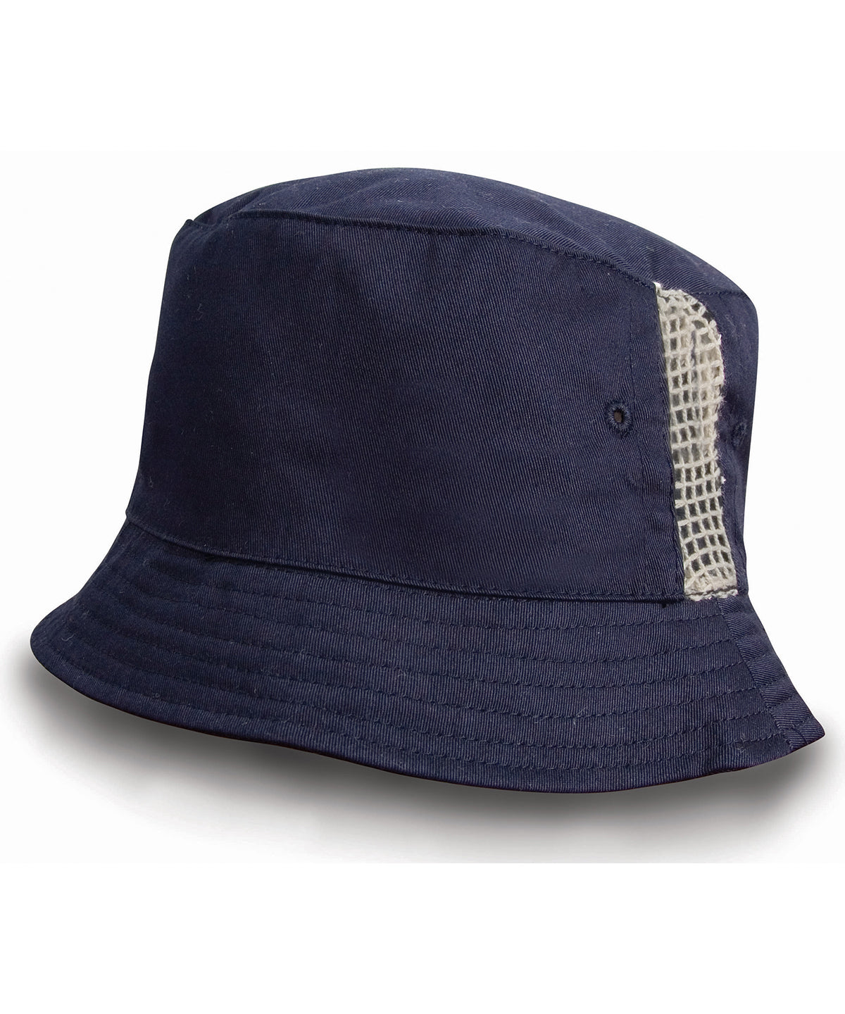 Result Headwear Deluxe washed cotton bucket hat with side mesh panels