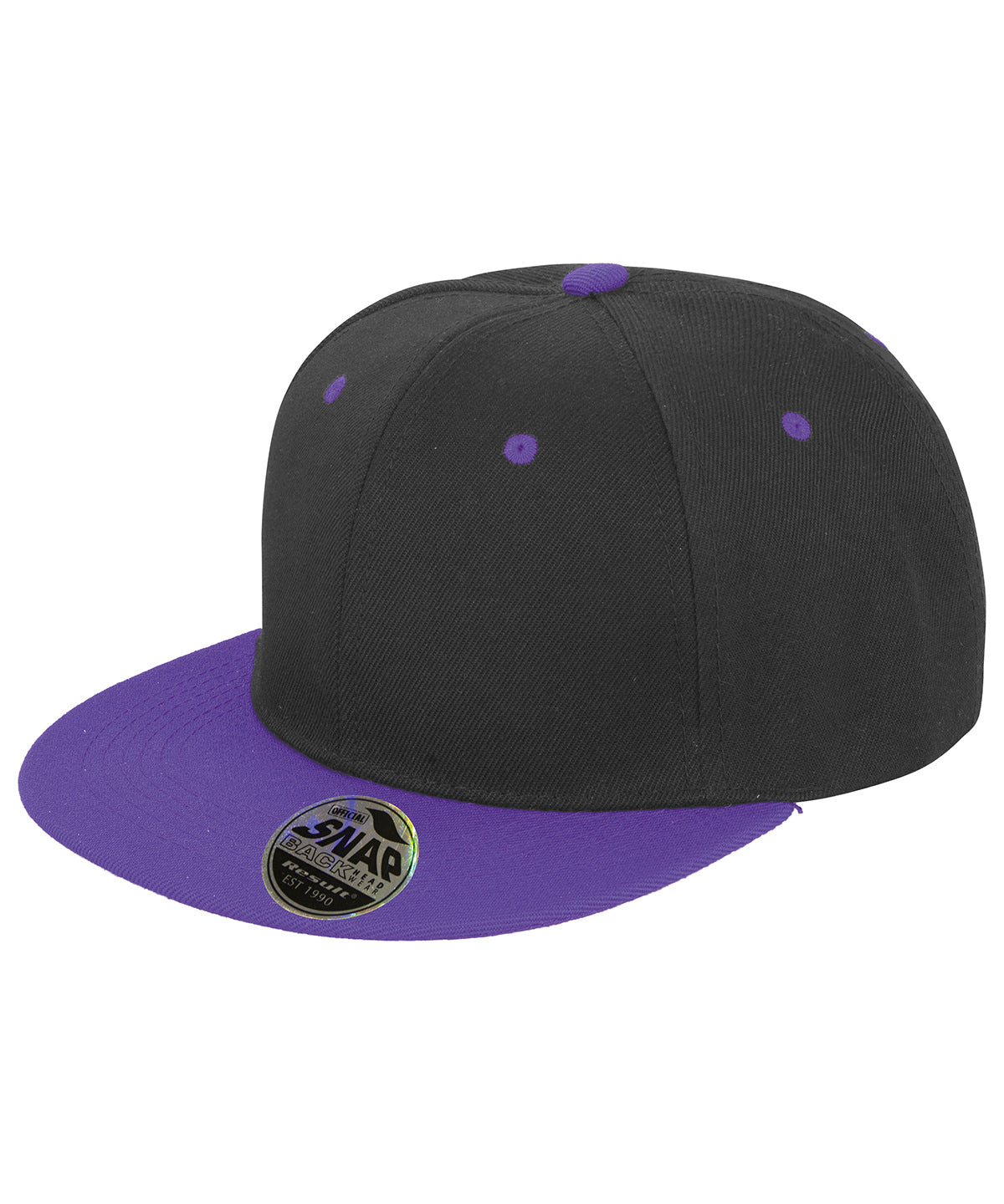 Result Headwear Bronx original flat peak snapback dual colour cap