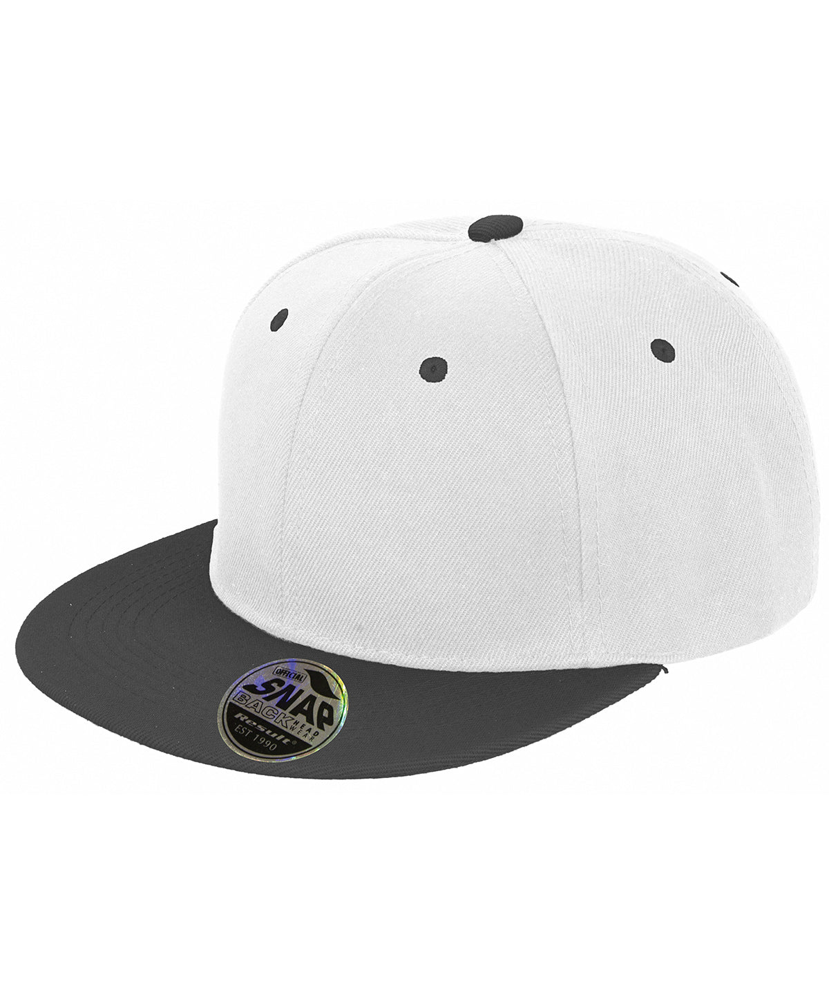 Result Headwear Bronx original flat peak snapback dual colour cap