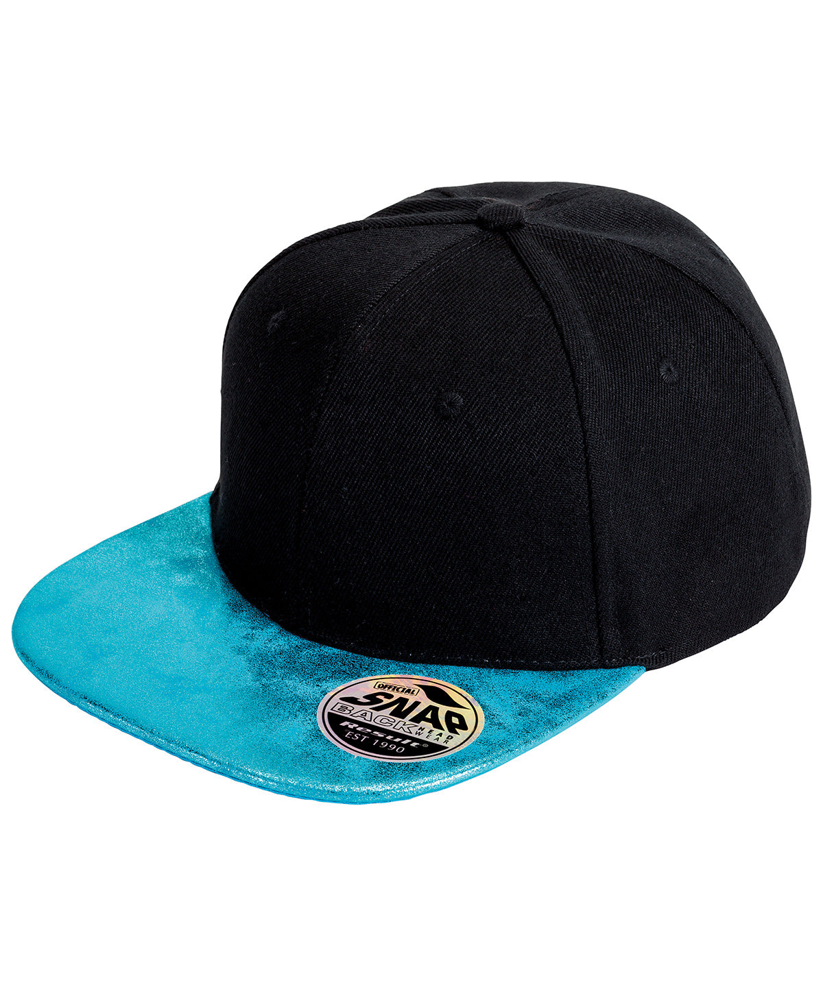 Result Headwear Bronx glitter flat peak snapback cap