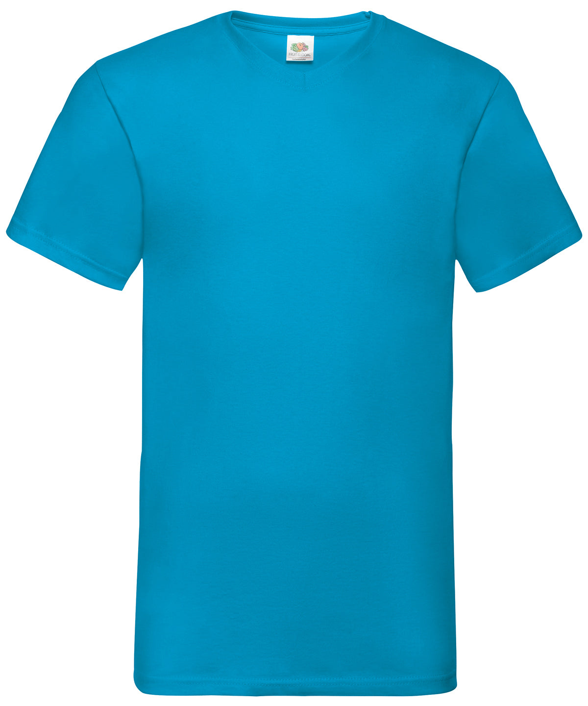 Fruit of the Loom Valueweight V-Neck T-Shirt in Azure Blue