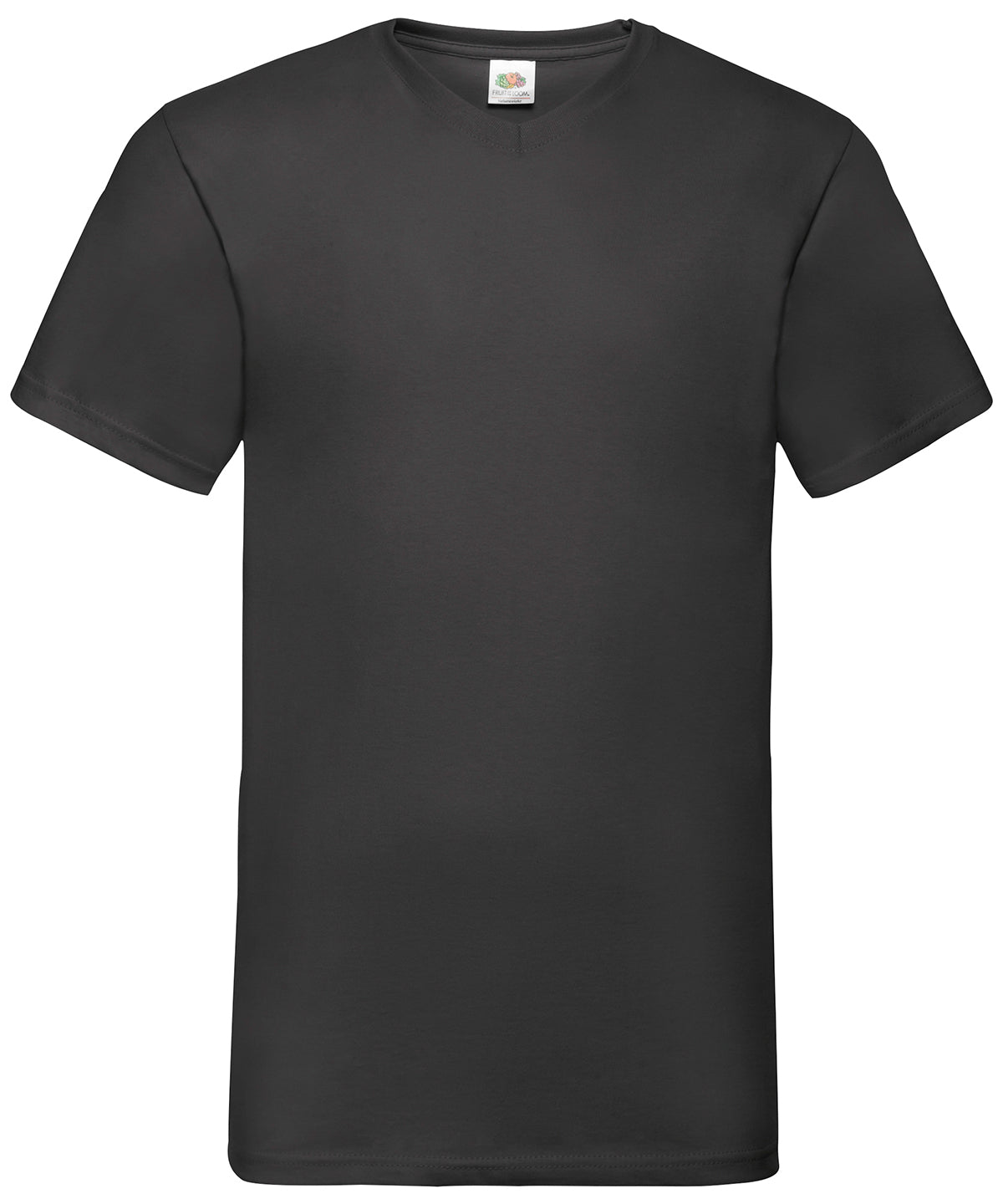 Fruit of the Loom Valueweight V-Neck T-Shirt in Black