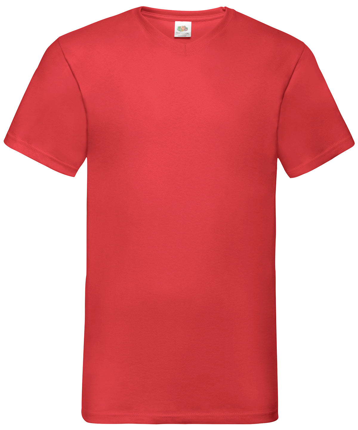 Fruit of the Loom Valueweight V-Neck T-Shirt in Red
