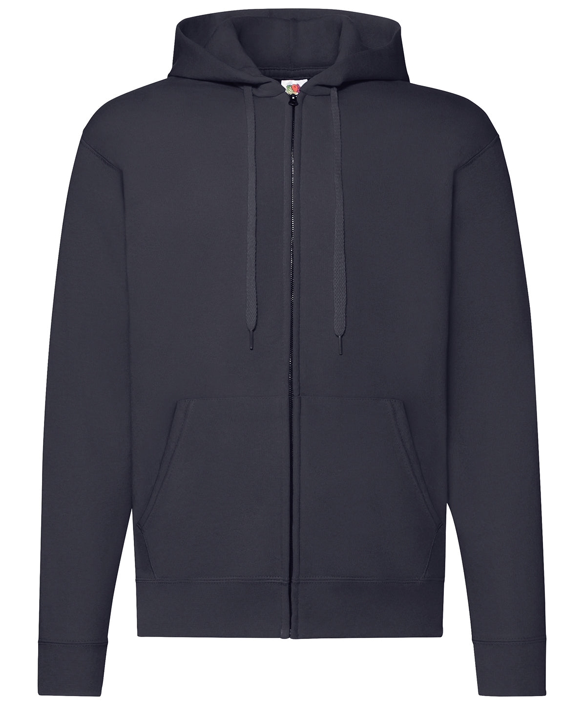 Fruit of the Loom Classic 80/20 Hooded Sweatshirt Jacket in Deep Navy