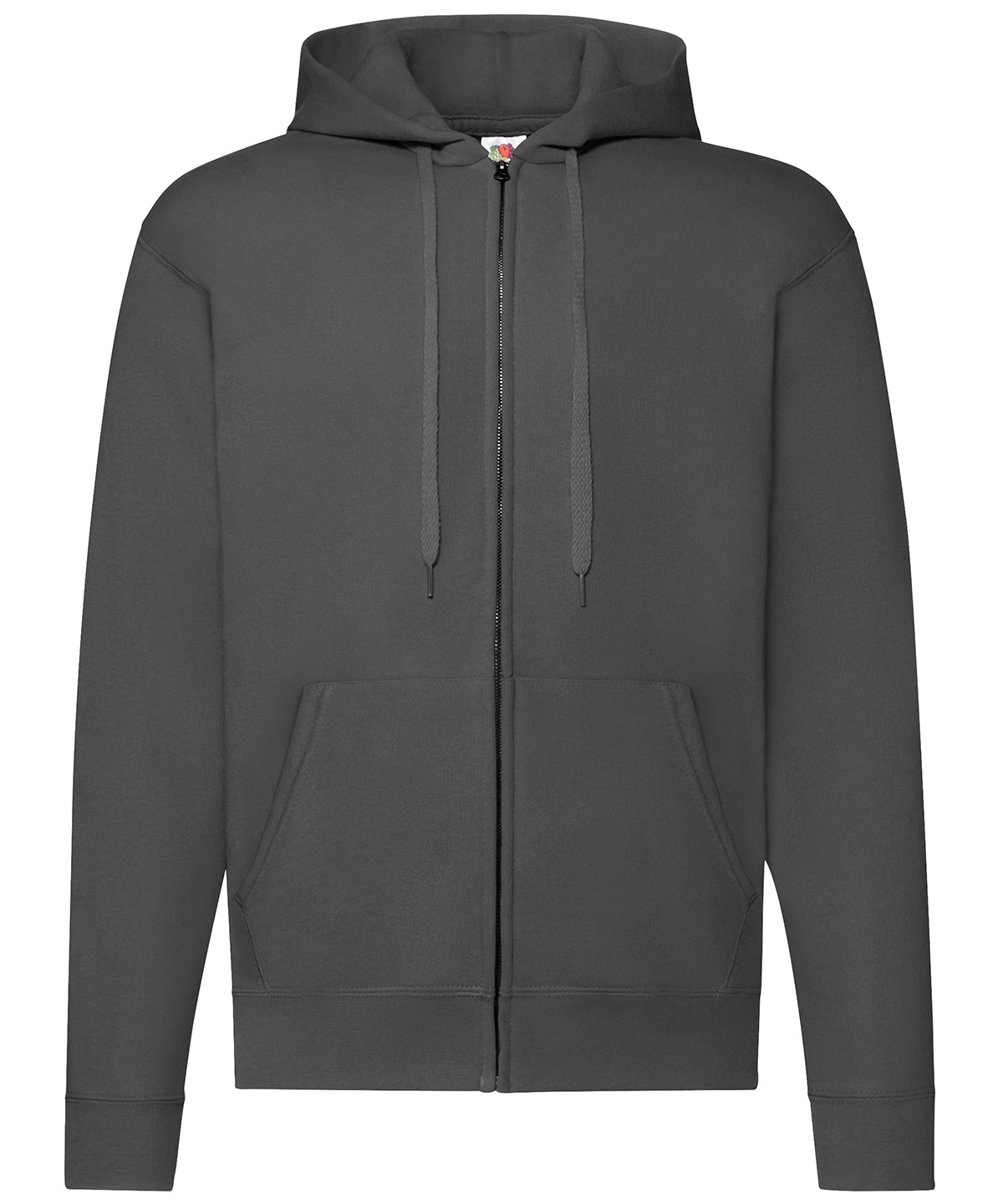 Fruit of the Loom Classic 80/20 Hooded Sweatshirt Jacket in Light Graphite