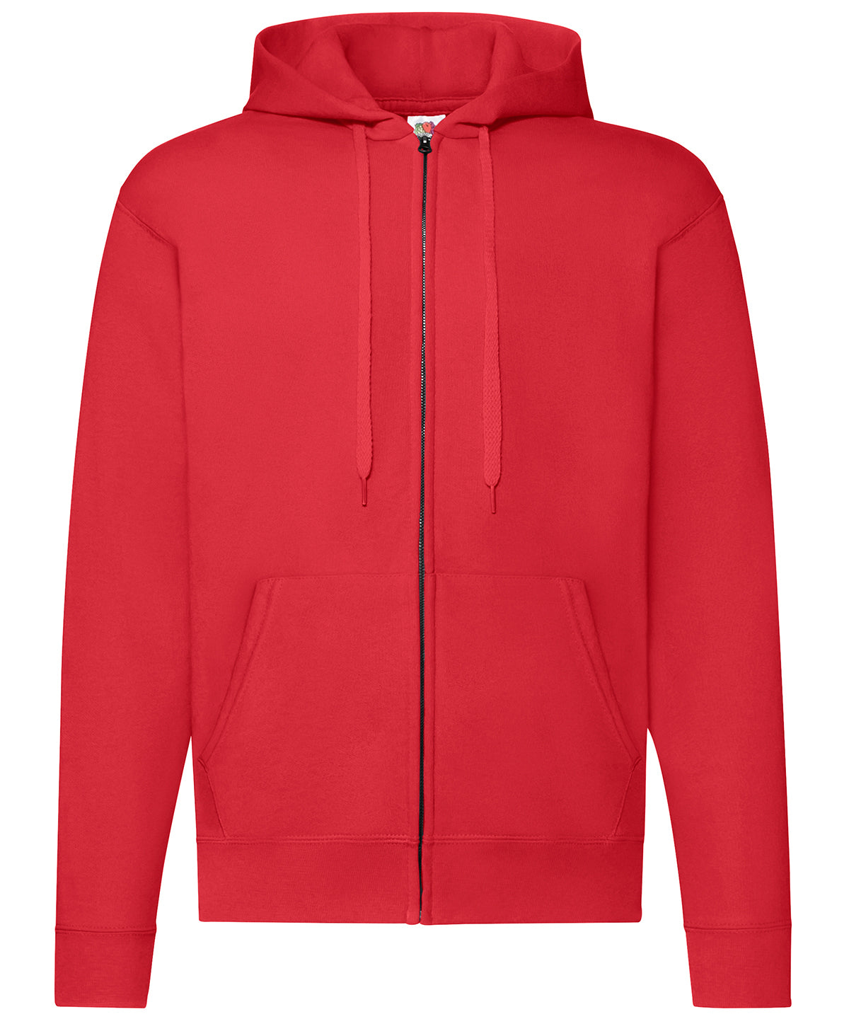 Fruit of the Loom Classic 80/20 Hooded Sweatshirt Jacket in Red