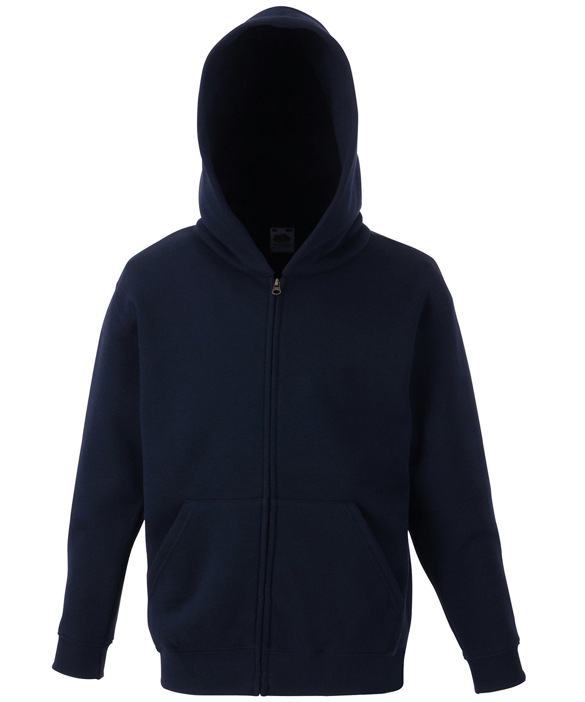 Fruit of the Loom Kids Classic Hooded Sweatshirt Jacket in Deep Navy