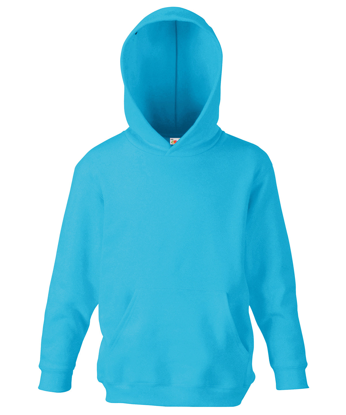 Fruit of the Loom Kids Classic Hooded Sweatshirt in Azure Blue