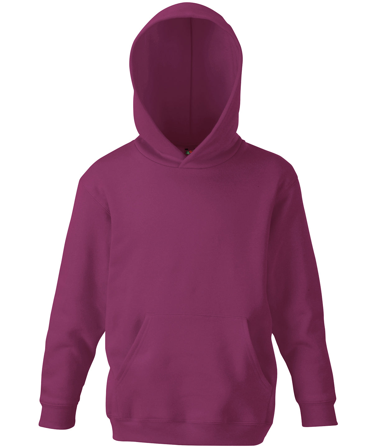 Fruit of the Loom Kids Classic Hooded Sweatshirt in Burgundy