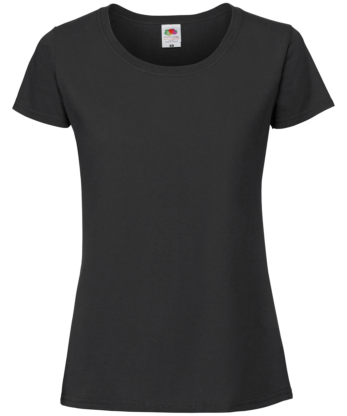 Fruit of the Loom Women's Iconic 195 Ringspun Premium T-Shirt in Black