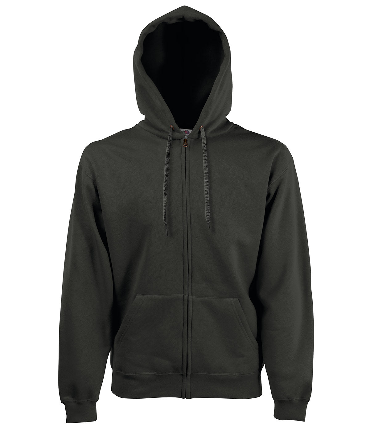 Fruit of the Loom Premium 70/30 Hooded Sweatshirt Jacket in Charcoal